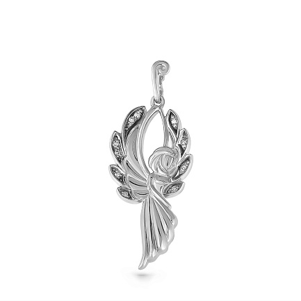 Подвеска из серебра с фианитами