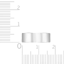 Кольцо обручальное гладкое из белого золота