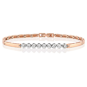 Браслет из красного золота с бриллиантами