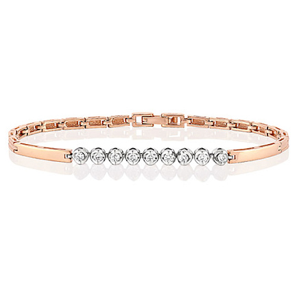 Браслет из красного золота с бриллиантами