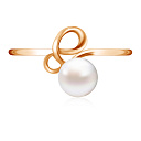 Кольцо из красного золота с жемчугом