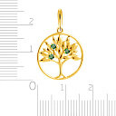 Подвеска из желтого золота с фианитом