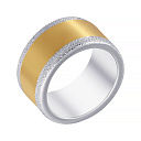 Кольцо из серебра с позолотой