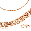 Браслет ручной работы из красного золота, плетение римское