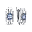 Серьги с английским замком из белого золота