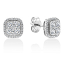 Серьги из белого золота с бриллиантами