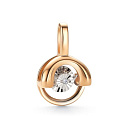 Подвеска из красного золота с бриллиантом