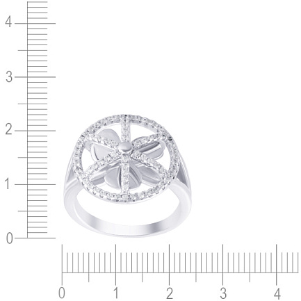 Кольцо из серебра с фианитом