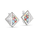 Серьги с английским замком из серебра