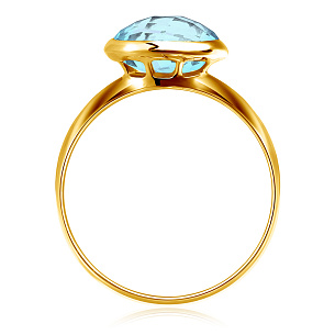 Кольцо из желтого золота с топазом
