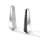 Серьги с английским замком из белого золота с бриллиантами