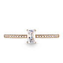 Кольцо из красного золота с фианитом