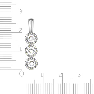 Подвеска из белого золота с бриллиантами