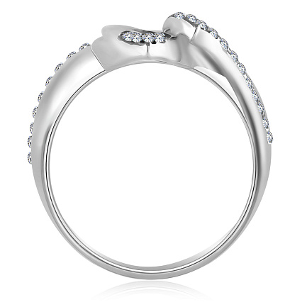 Кольцо из белого золота с бриллиантами