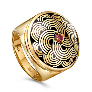 Кольцо из серебра с рубином