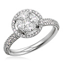 Кольцо из белого золота с бриллиантами