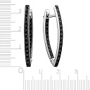 Серьги с английским замком из серебра с фианитом