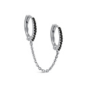 Моносерьга из белого золота с бриллиантами