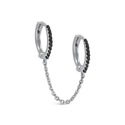 Моносерьга из белого золота с бриллиантами