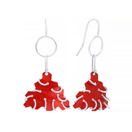 Серьги из серебра с эмалью