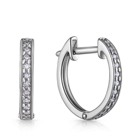 Серьги из белого золота с бриллиантами