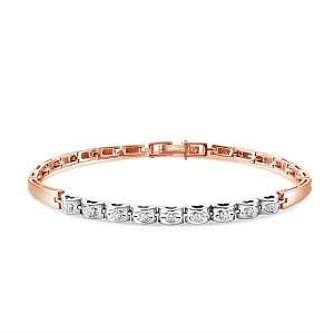 Браслет из красного золота с бриллиантами