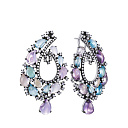 Серьги из белого золота с бриллиантами