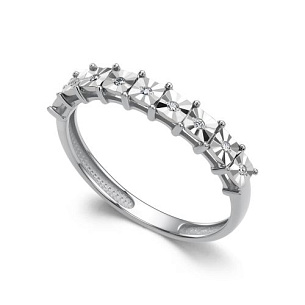 Кольцо из белого золота с бриллиантом