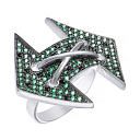 Кольцо из серебра с фианитом