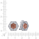 Серьги из серебра с фианитом