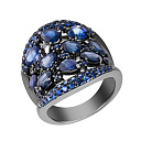 Кольцо из золота с сапфирами