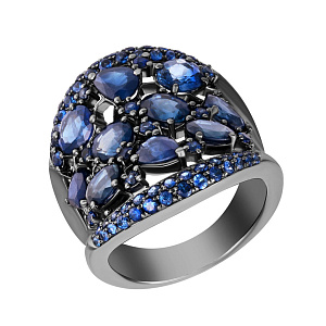 Кольцо из золота с сапфирами