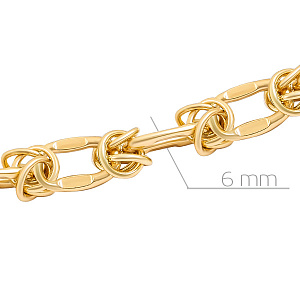 Браслет ручной работы из желтого золота, плетение муза