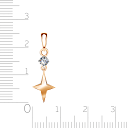 Подвеска из красного золота с фианитом