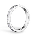 Кольцо обручальное из белого золота с бриллиантами