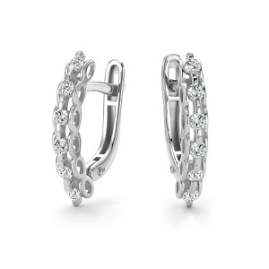 Серьги с английским замком 27089-200