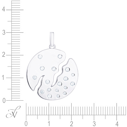 Подвеска из серебра с фианитом