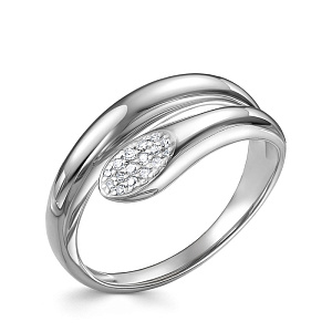 Кольцо из белого золота с бриллиантами