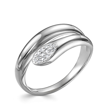 Кольцо из белого золота с бриллиантами