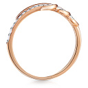 Кольцо из красного золота с фианитом