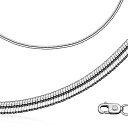 Цепь автомат из серебра, плетение панцирное