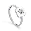 Кольцо из белого золота с бриллиантом