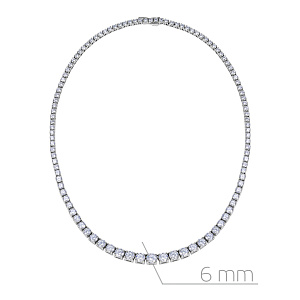 Колье из серебра с фианитом