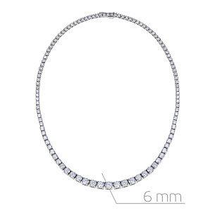 Колье из серебра с фианитом