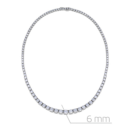 Колье из серебра с фианитом