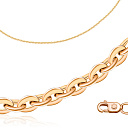 Цепь автомат из серебра, плетение якорное