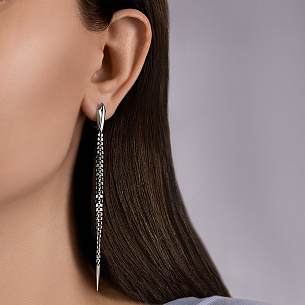 Серьги с английским замком из серебра