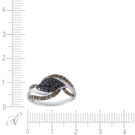 Кольцо из белого золота с бриллиантами