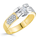 Кольцо из желтого золота с бриллиантами