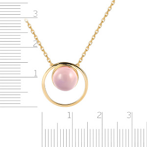 Колье из желтого золота, плетение якорное